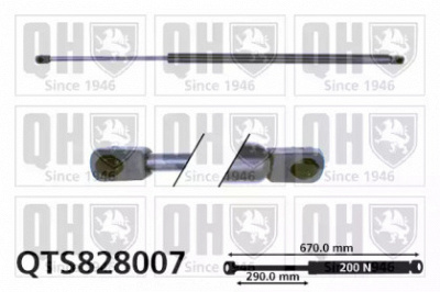 QUINTON HAZELL qts828007 -  Газовая пружина, капот